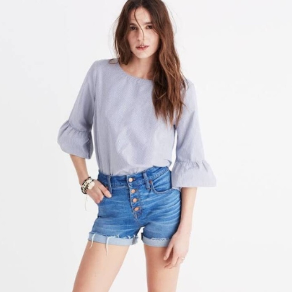 Madewell Striped Bell Sleeve Top